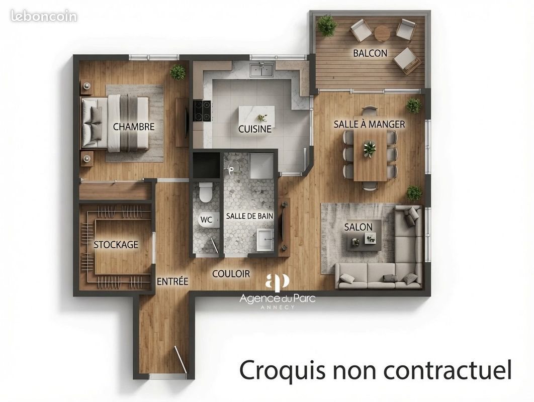 Appartement à vendre, 54m², Cran-Gevrier