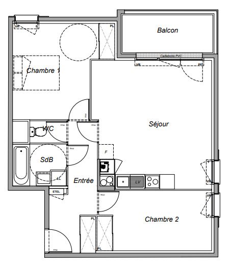 Appartement à louer, 63m², Melun
