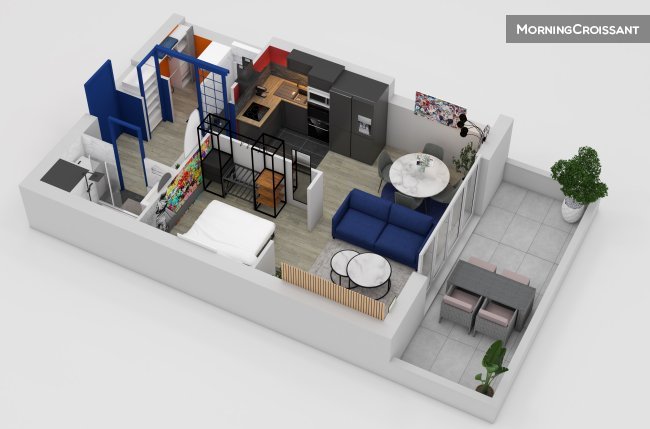 Appartement à louer, 39m², Évry-Courcouronnes
