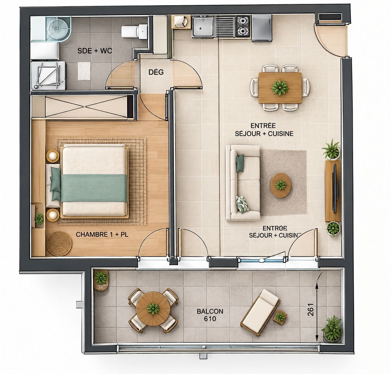 Appartement à vendre, 43m², Cuers