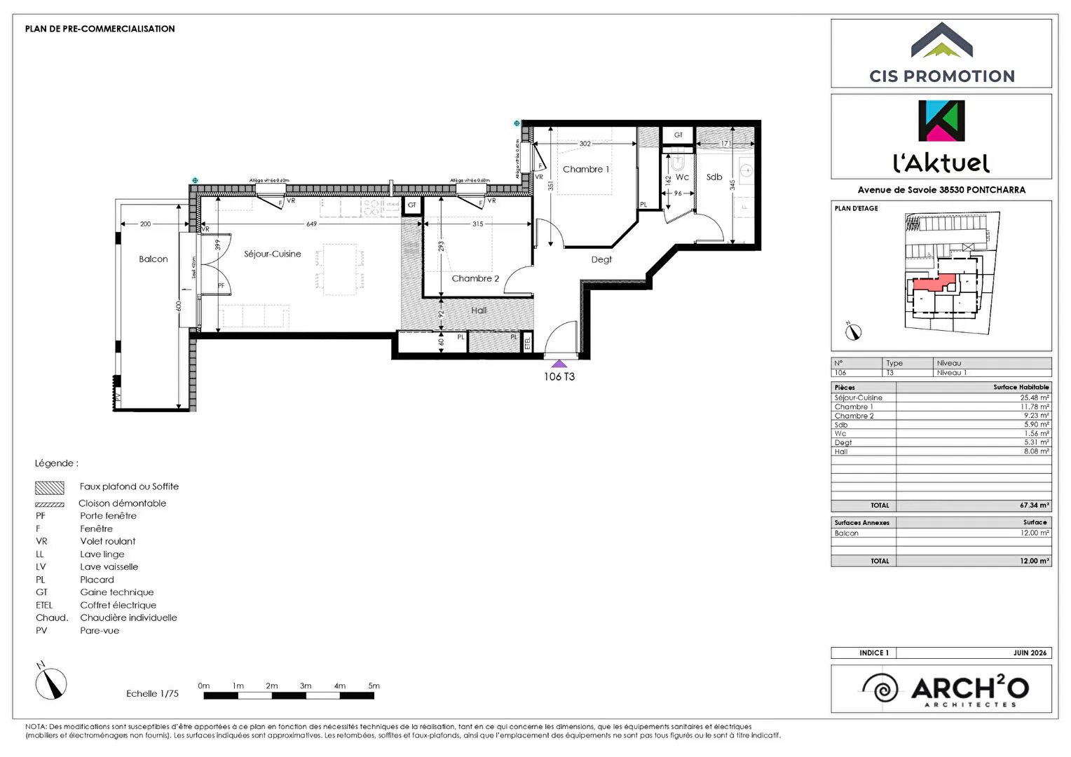 Appartement à vendre, 67m², Pontcharra