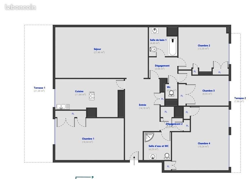 Appartement à vendre, 130m², Nice