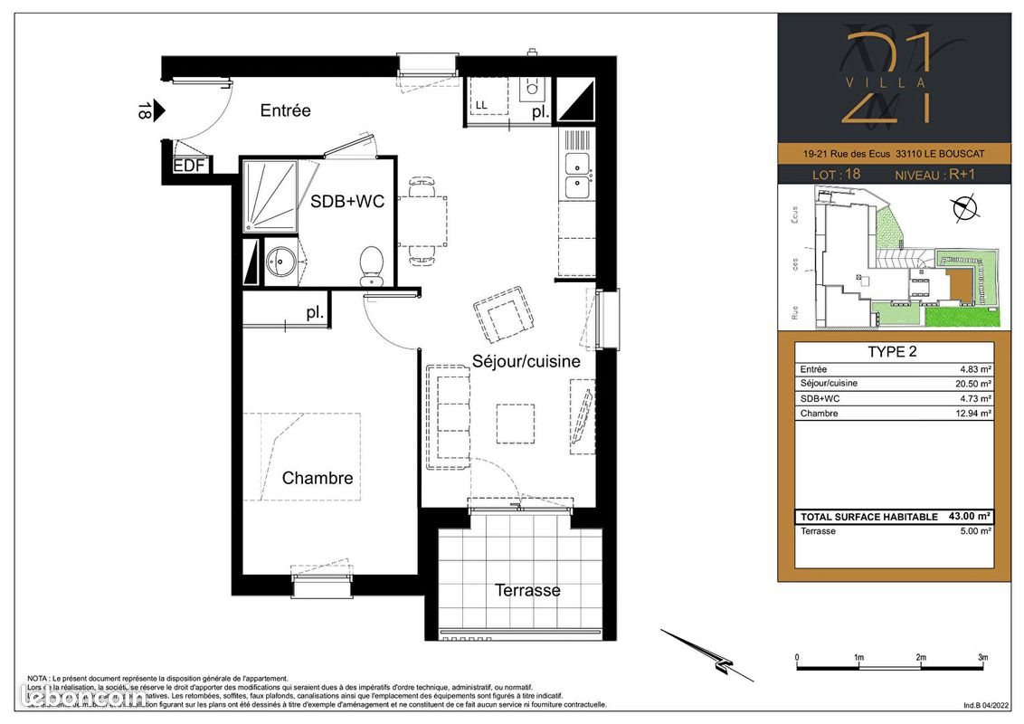Appartement à vendre, 41m², Le Bouscat