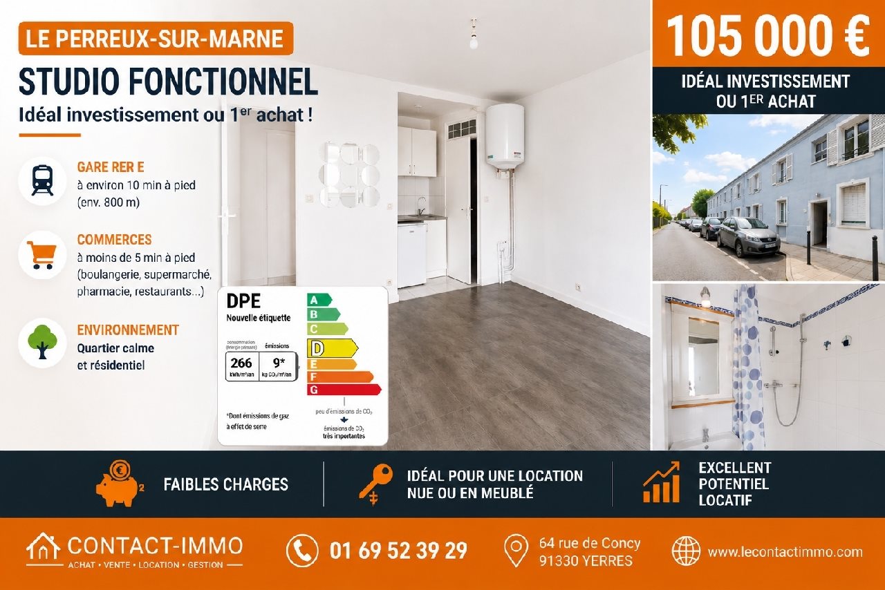 Appartement à vendre, 16m², Le Perreux-sur-Marne