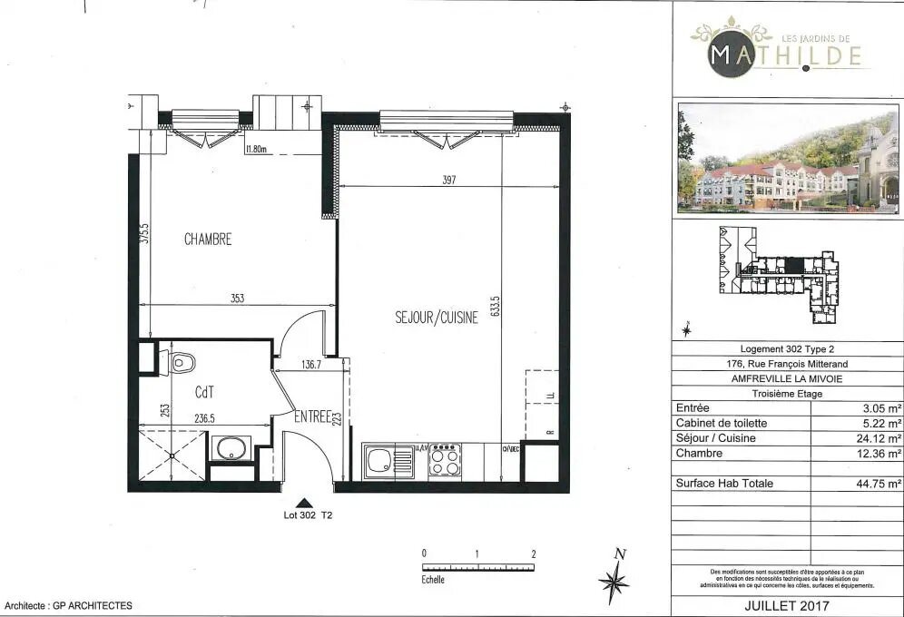 Appartement à louer, 44m², Amfreville-la-Mi-Voie