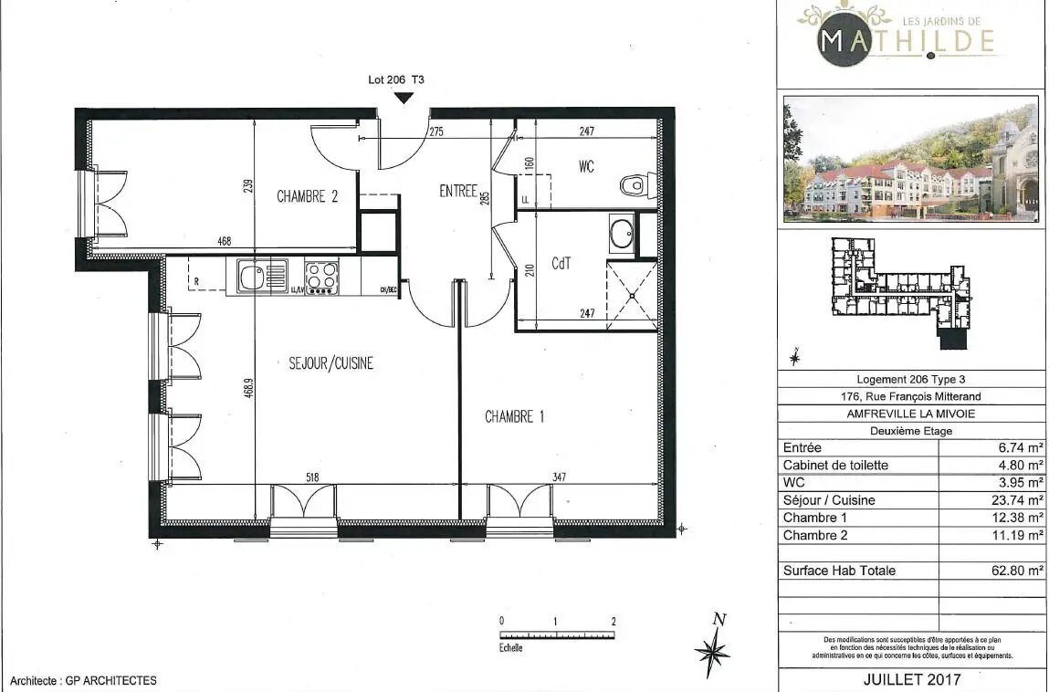 Appartement à louer, 62m², Amfreville-la-Mi-Voie