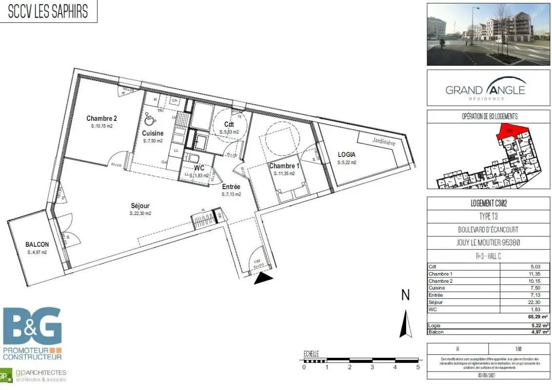 Appartement à louer, 70m², Jouy-le-Moutier
