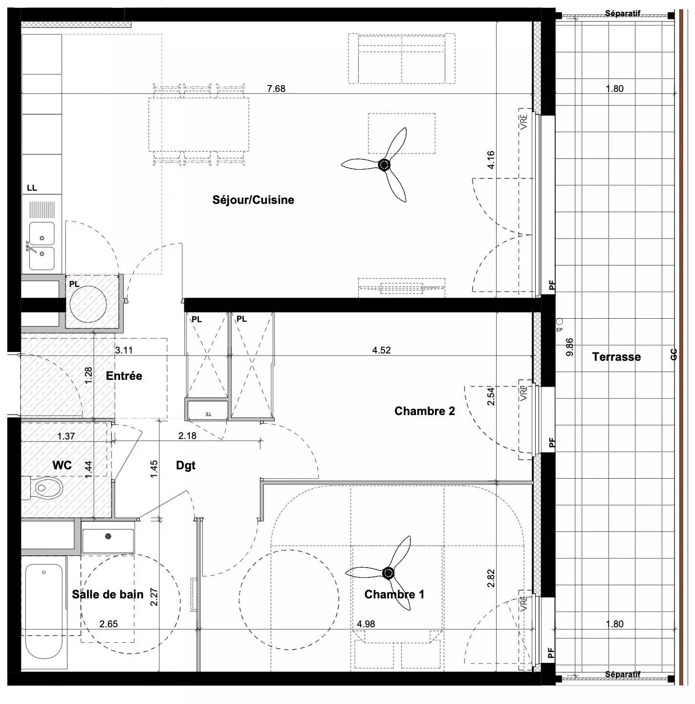 Appartement à vendre, 71m², Goussainville