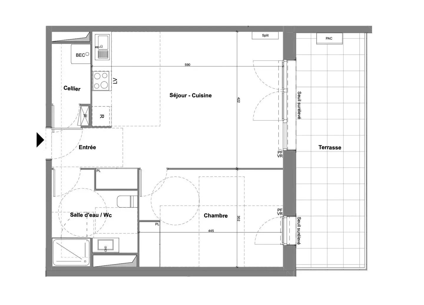 Appartement à vendre, 50m², Méry-sur-Oise