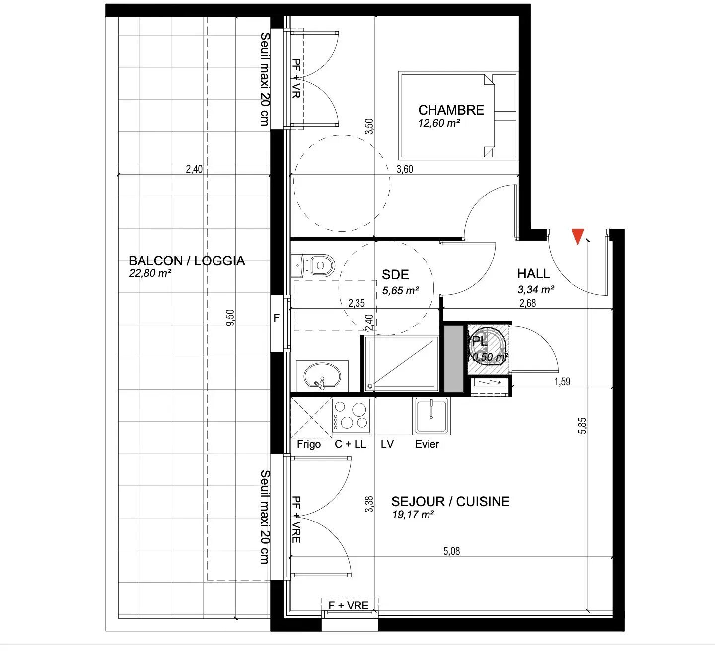 Appartement à vendre, 41m², Sarcelles