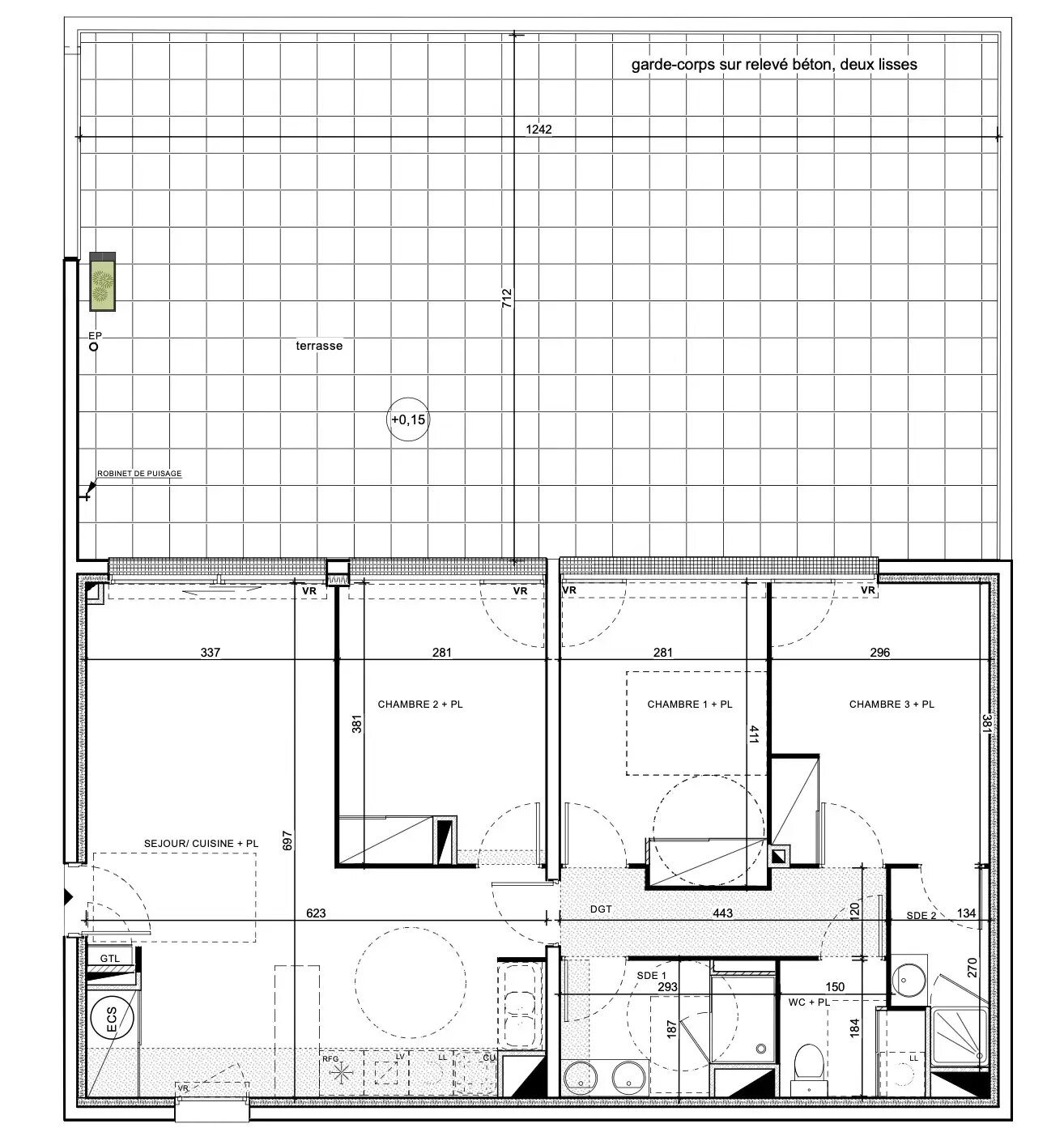 Appartement à vendre, 81m², Bezons