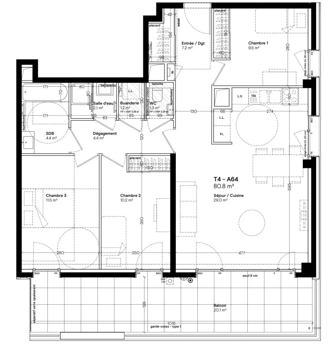 Appartement à vendre, 81m², Méré