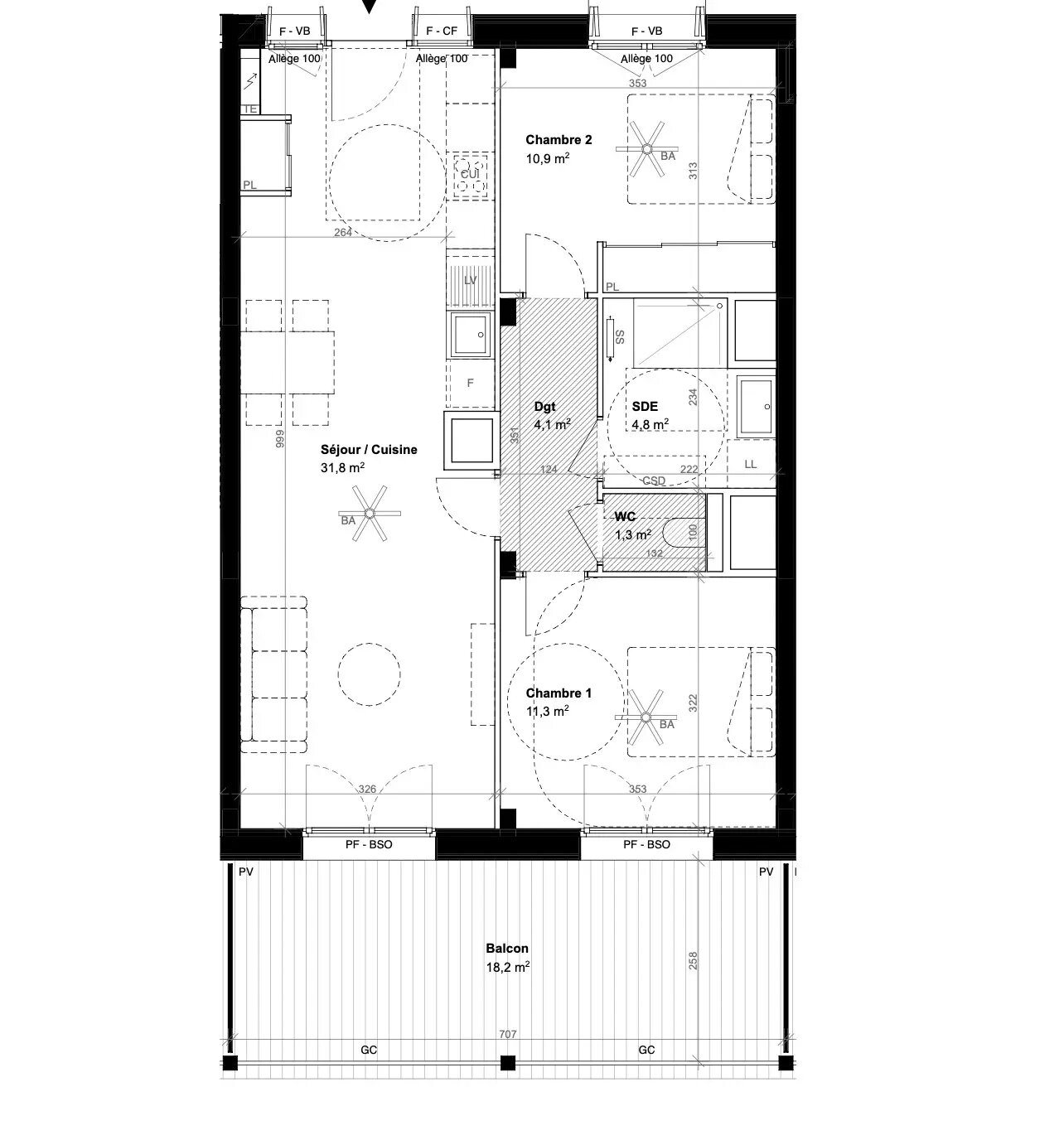 Appartement à vendre, 64m², Chambourcy