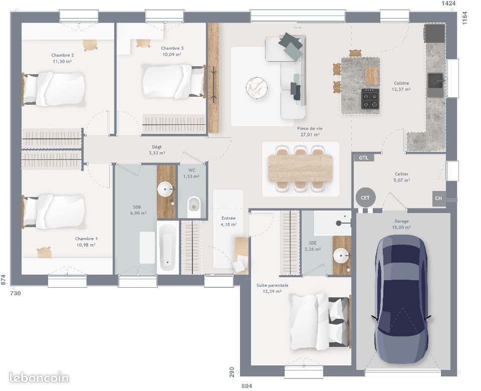 Maison à vendre, 105m², Le Crotoy