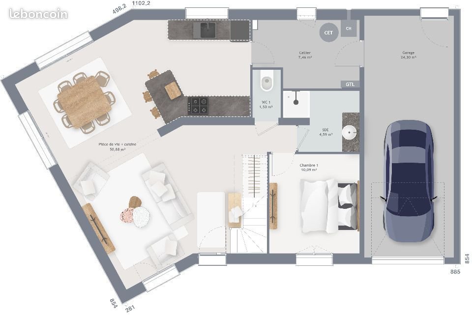 Maison à vendre, 110m², Tingry