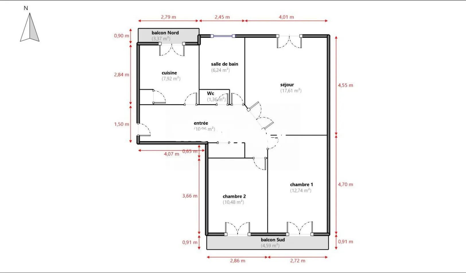 Appartement à vendre, 67m², Marseille 9ème
