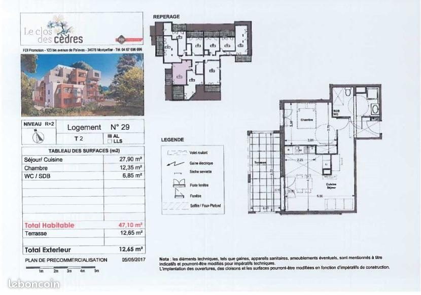 Appartement à louer, 47m², Montpellier
