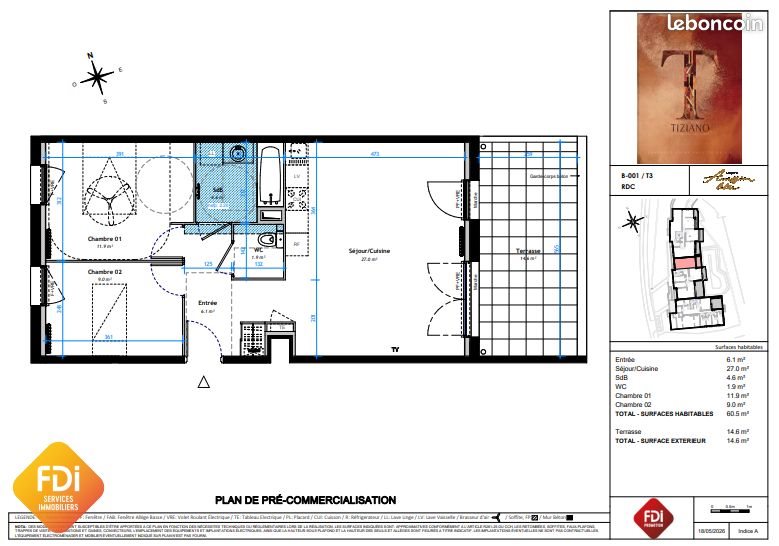 Appartement à vendre, 61m², Montpellier