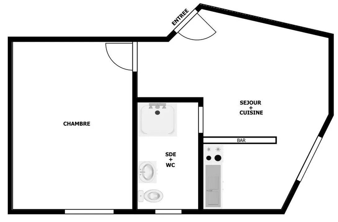 Appartement à vendre, 29m², Clichy