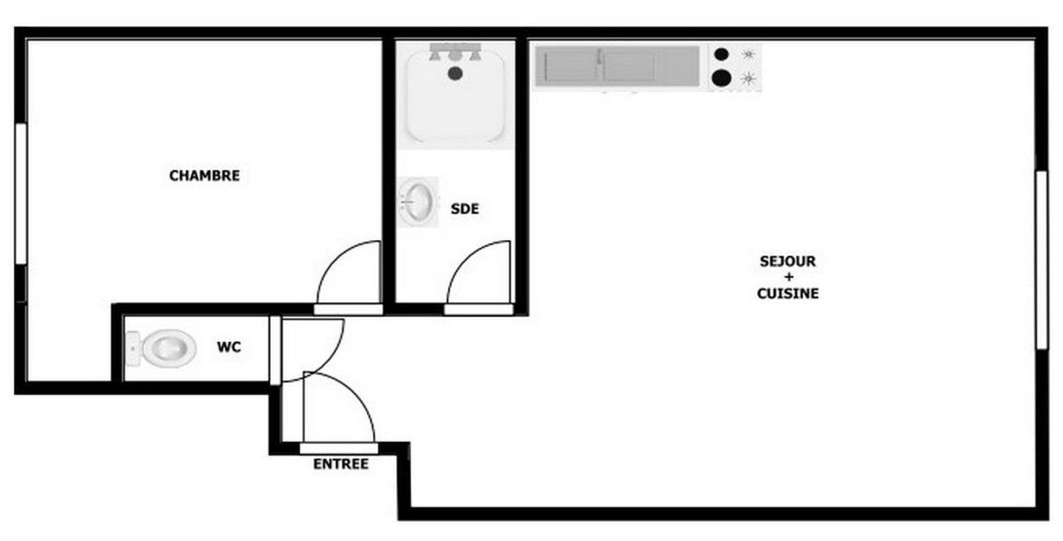 Appartement à vendre, 23m², Clichy