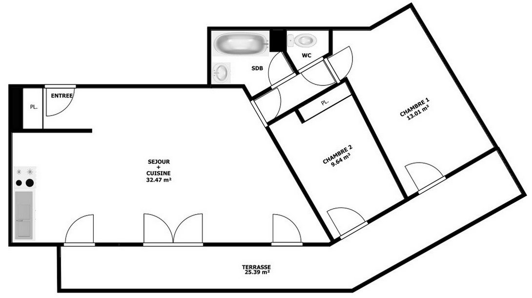 Appartement à vendre, 67m², Clichy