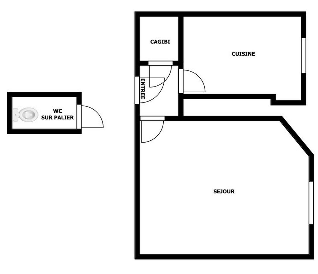 Appartement à vendre, 22m², Clichy