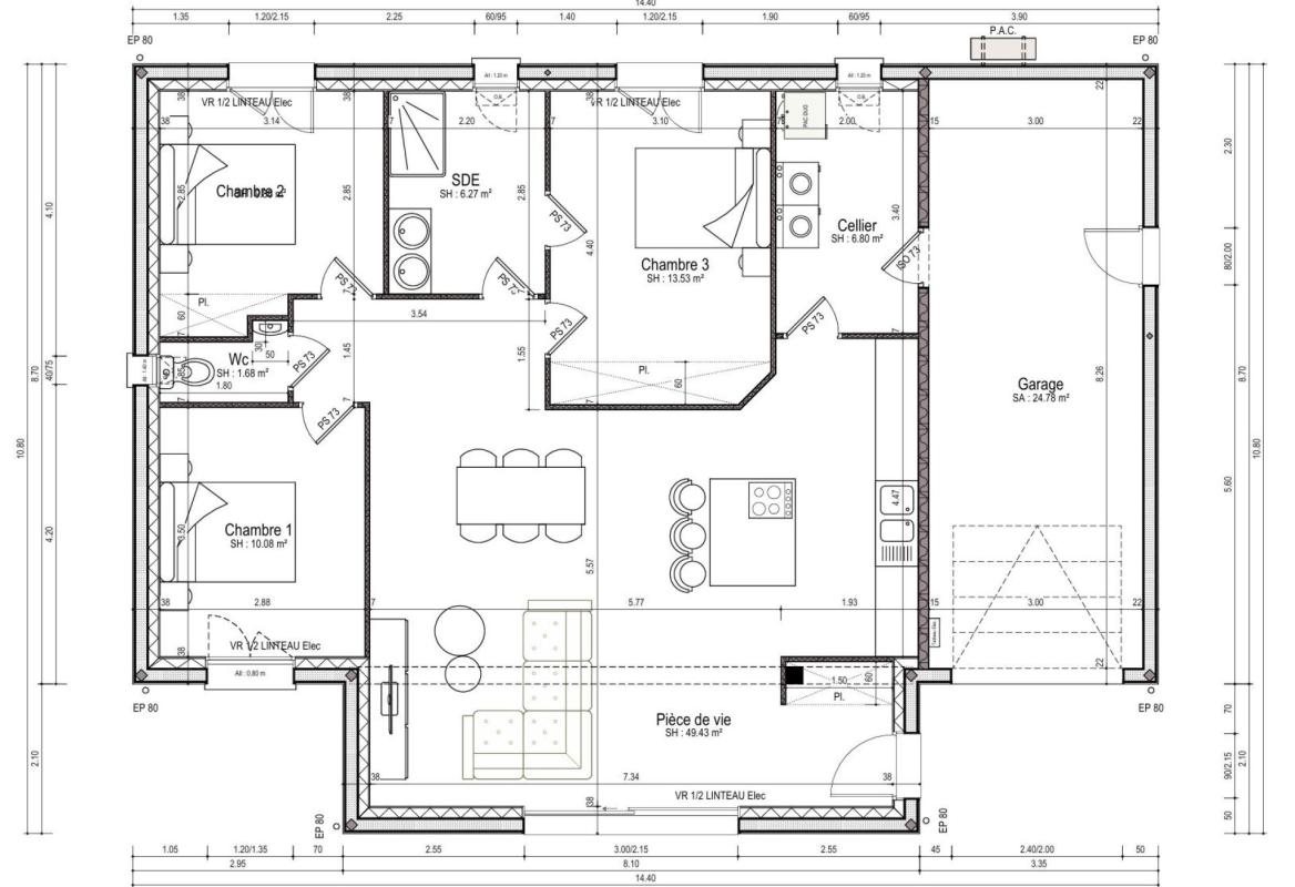 Maison à vendre, 97m², Saint-Langis-lès-Mortagne