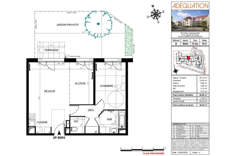 Appartement à vendre, 57m², Cormeilles-en-Parisis