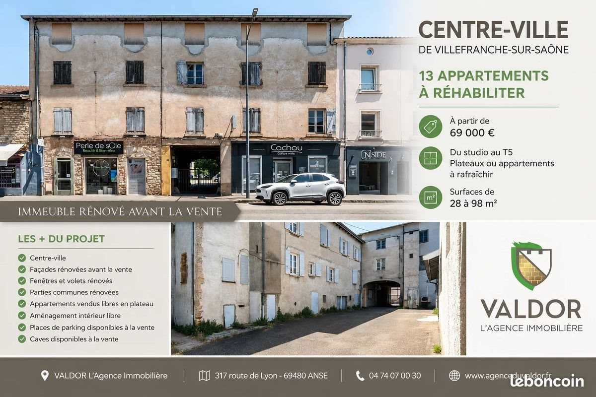Appartement à vendre, 29m², Villefranche-sur-Saône