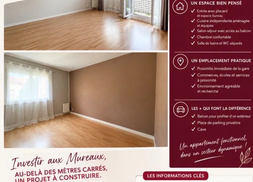 Appartement à vendre, 48m², Les Mureaux