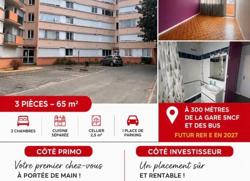 Appartement à vendre, 66m², Les Mureaux