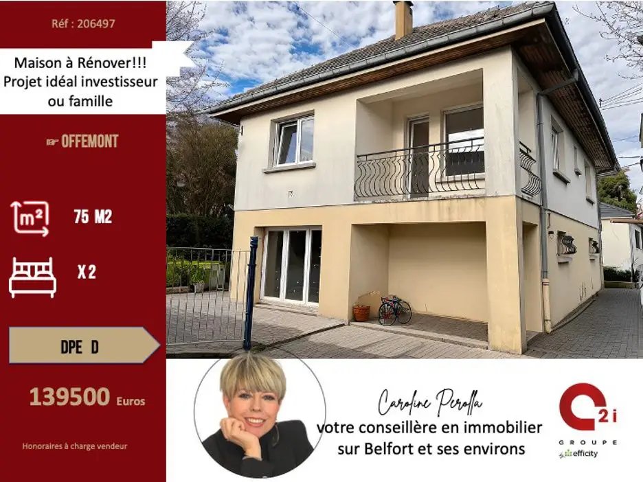 Maison à vendre, 75m², Offemont