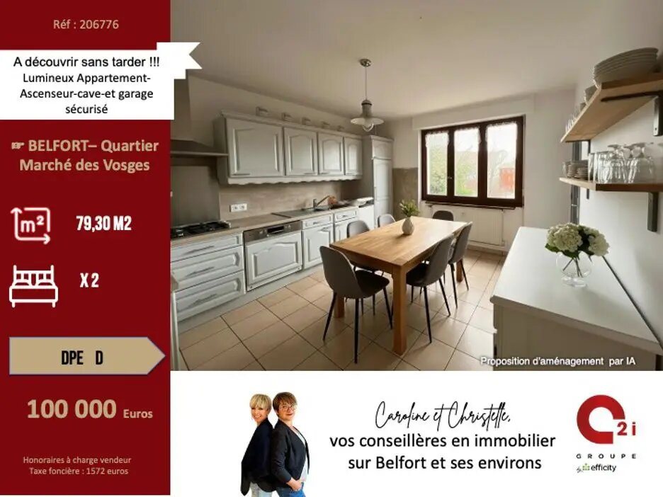 Appartement à vendre, 79m², Belfort
