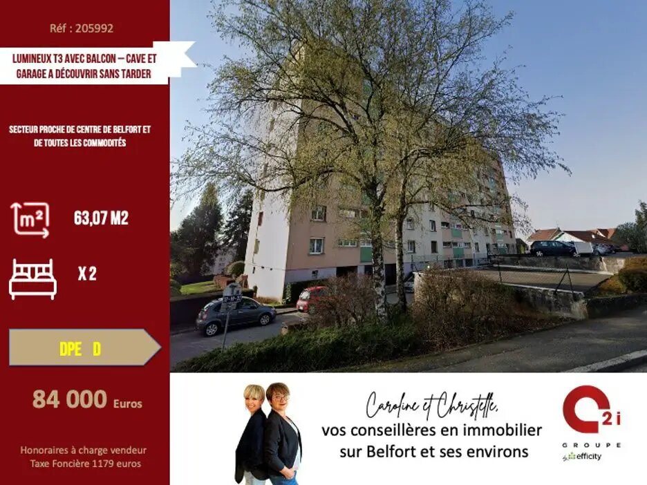 Appartement à vendre, 63m², Belfort