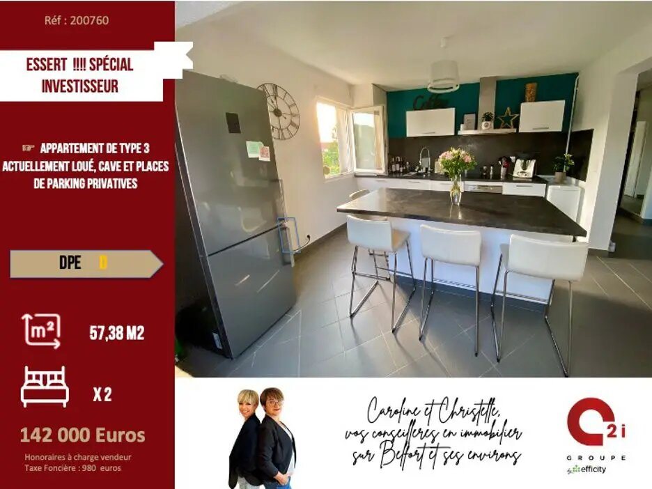 Appartement à vendre, 57m², Essert