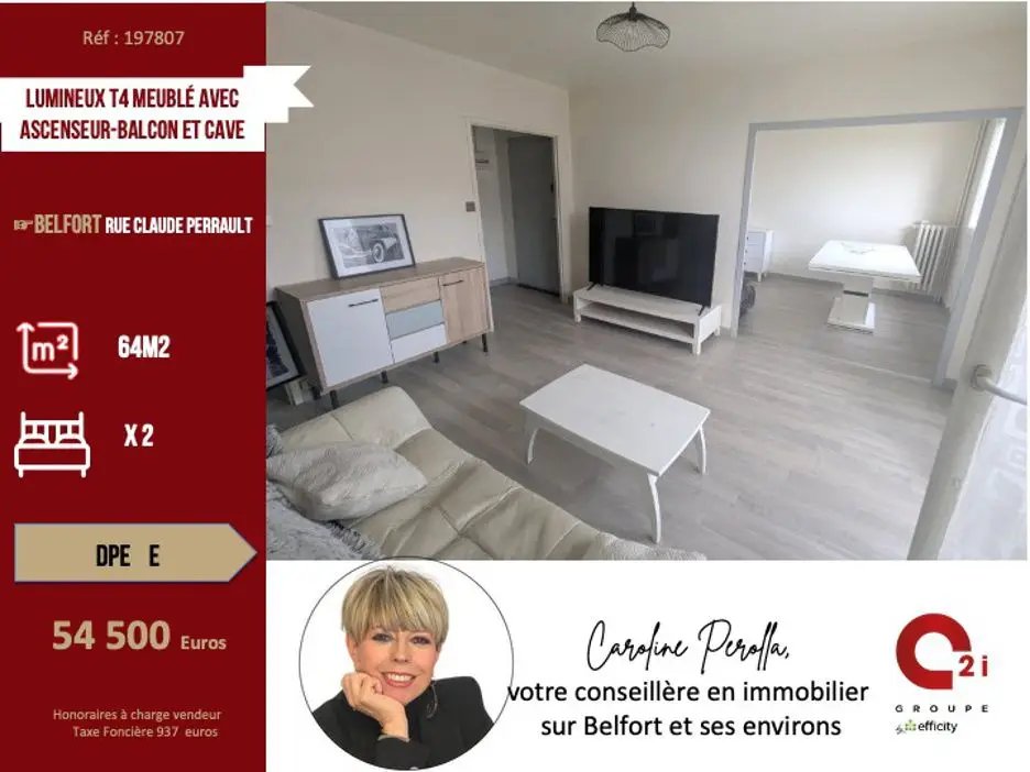 Appartement à vendre, 63m², Belfort