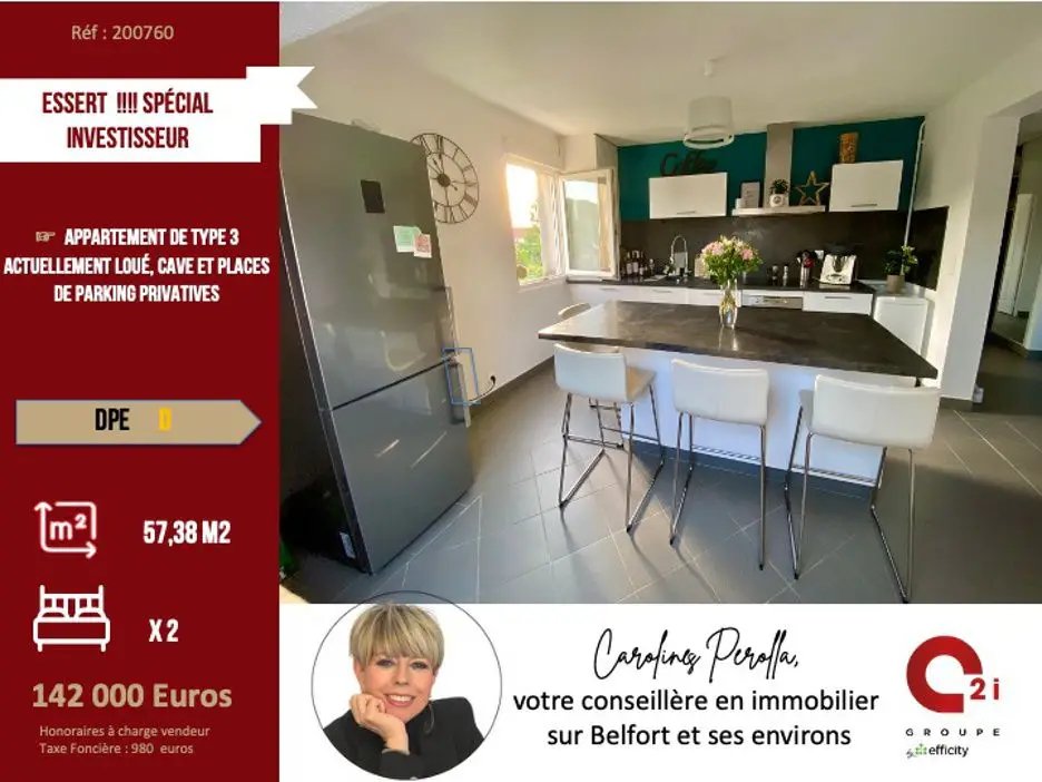 Appartement à vendre, 57m², Essert
