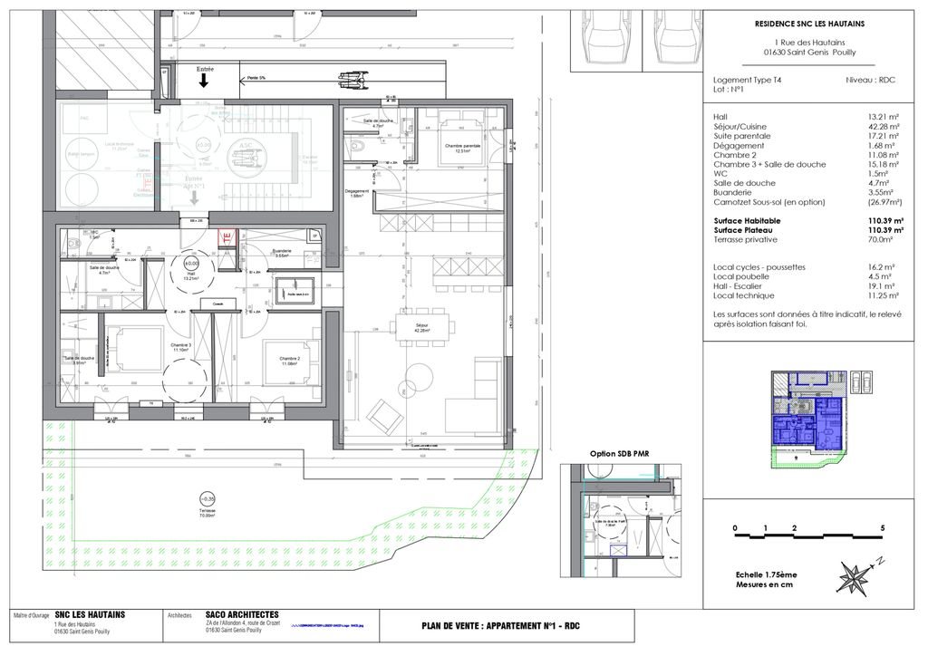 Appartement à vendre, 110m², Saint-Genis-Pouilly