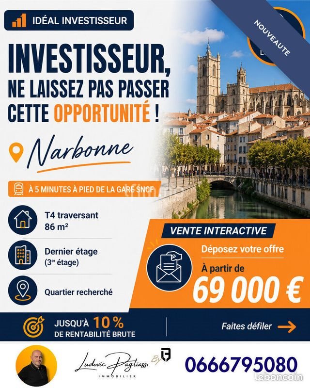 Appartement à vendre, 86m², Narbonne