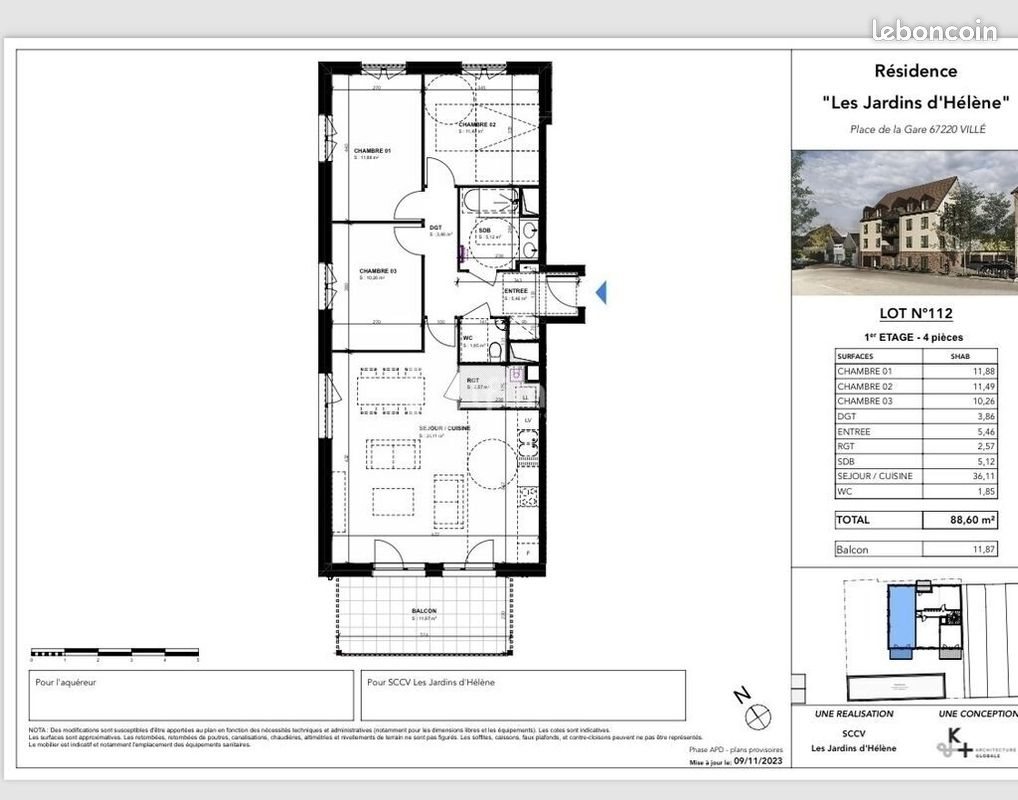 Appartement à vendre, 88m², Villé