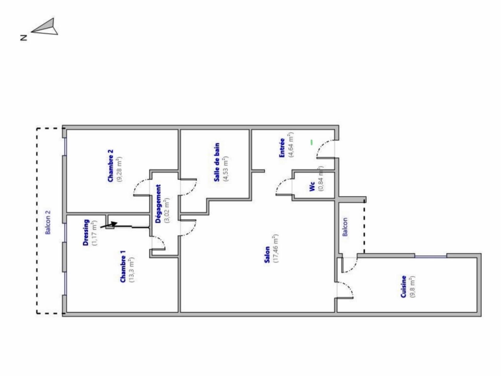 Appartement à vendre, 64m², Montauban
