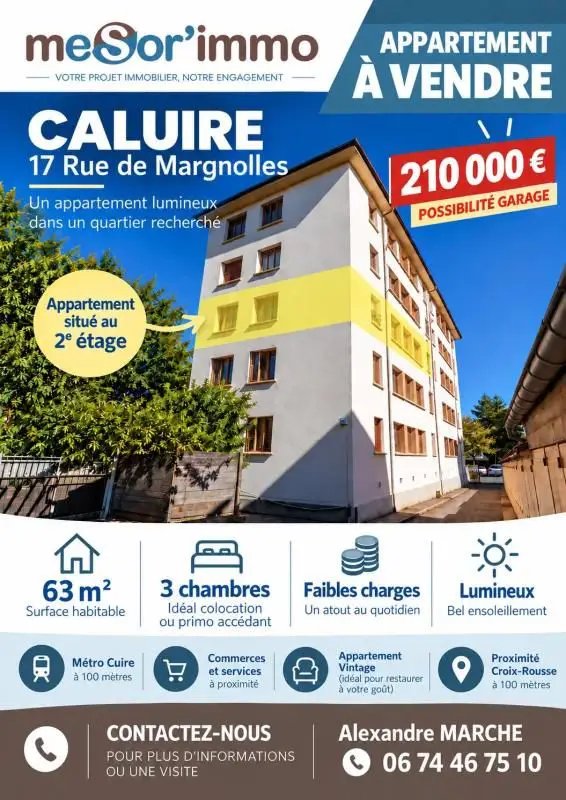 Appartement à vendre, 63m², Caluire-et-Cuire