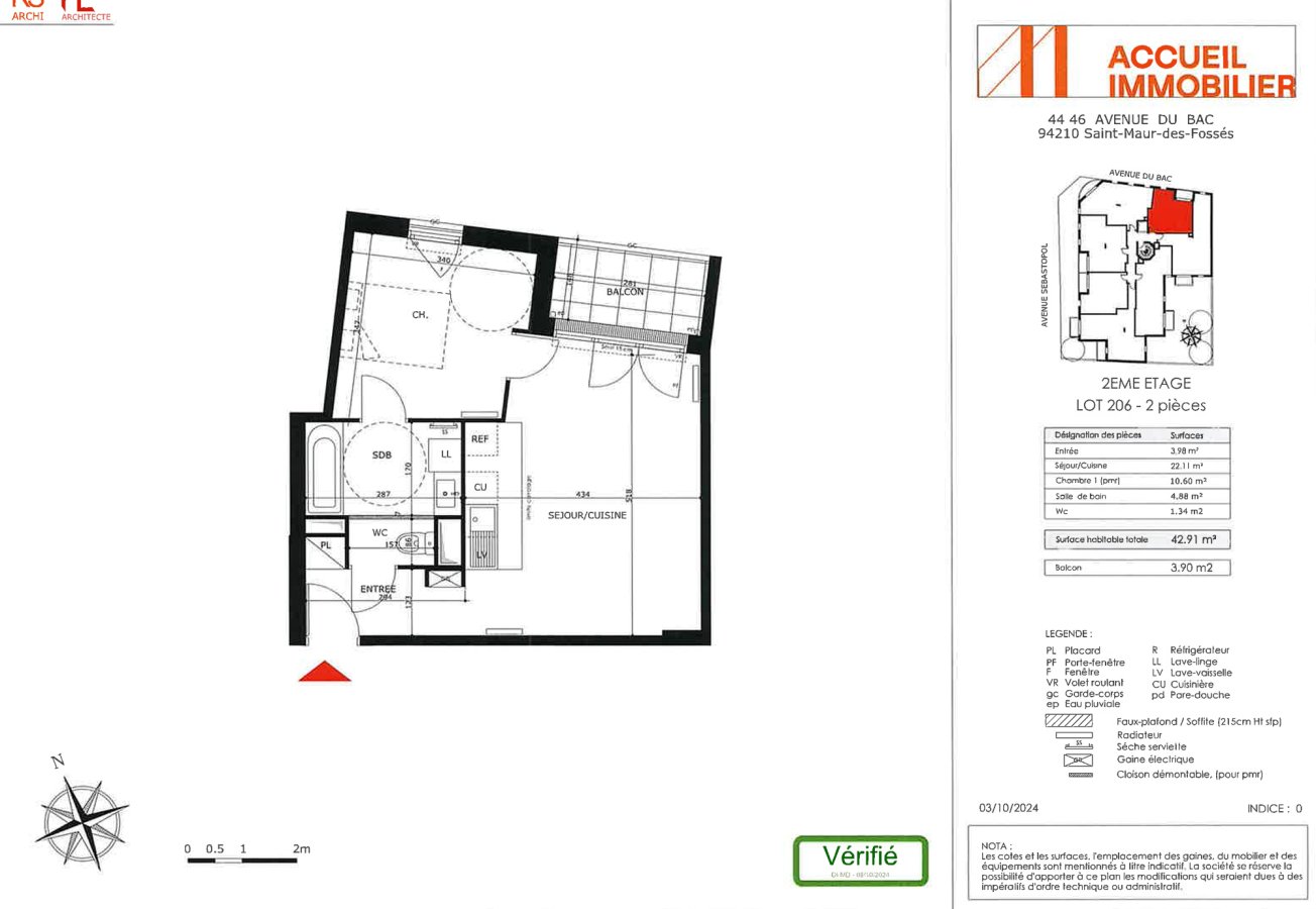 Appartement à louer, 43m², Saint-Maur-des-Fossés