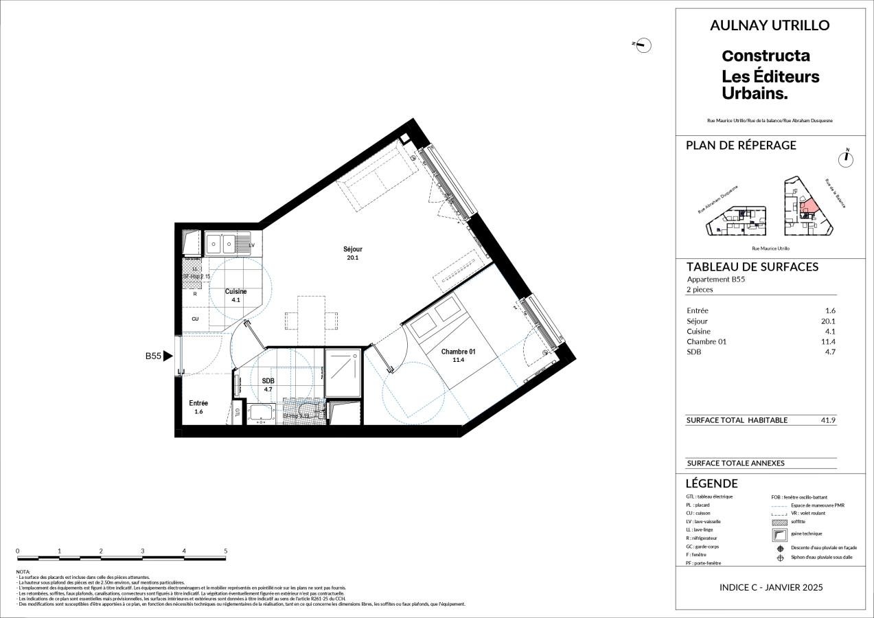Appartement à louer, 42m², Aulnay-sous-Bois
