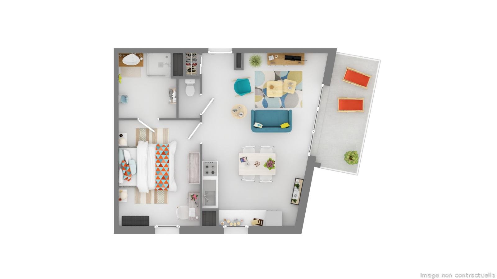 Appartement à louer, 47m², Arles