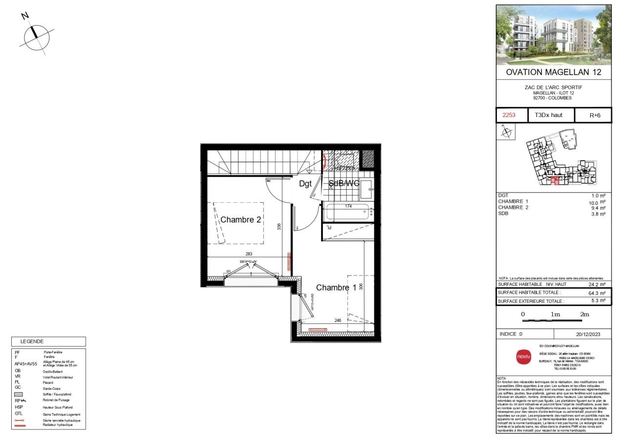 Appartement à louer, 66m², Colombes