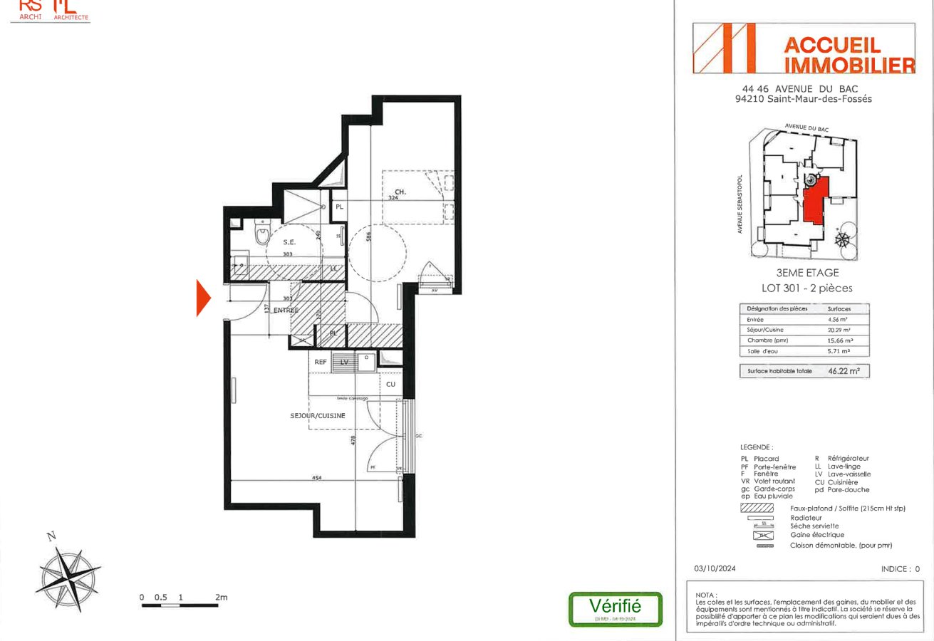 Appartement à louer, 46m², Saint-Maur-des-Fossés