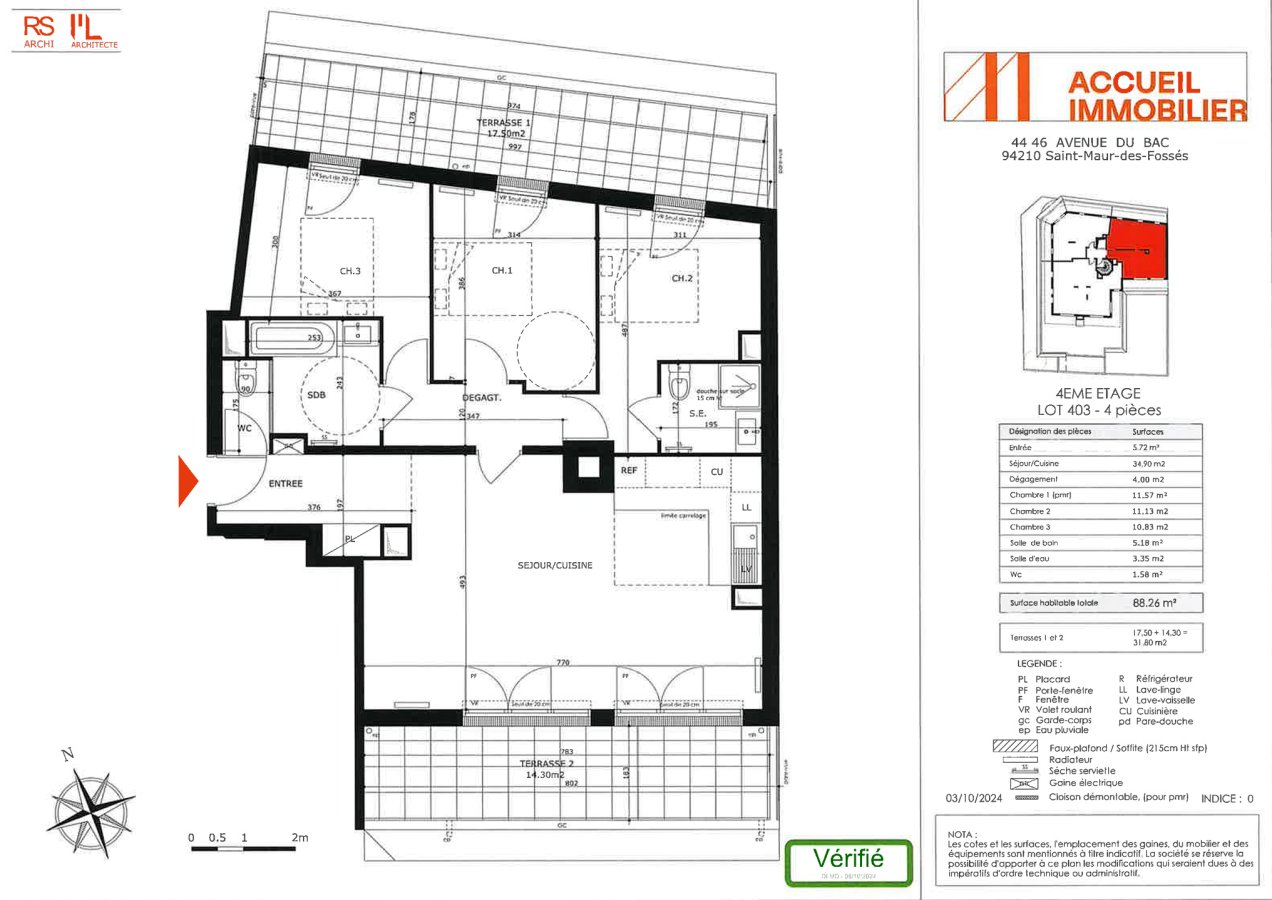Appartement à louer, 88m², Saint-Maur-des-Fossés