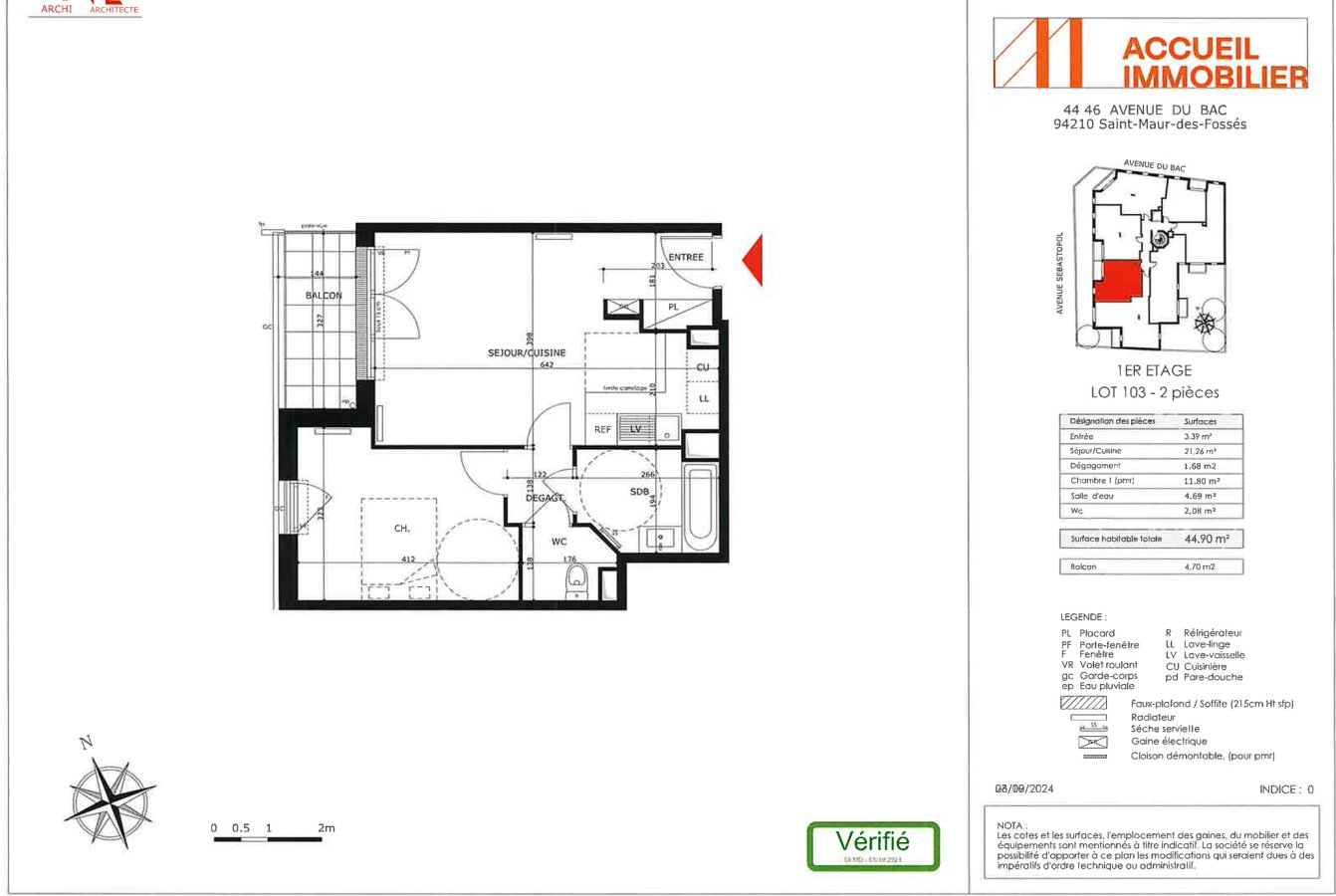 Appartement à louer, 45m², Saint-Maur-des-Fossés