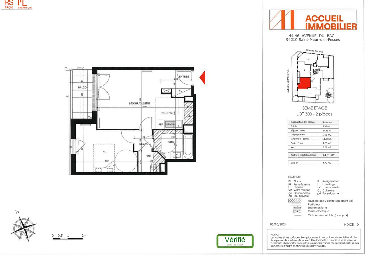 Appartement à louer, 45m², Saint-Maur-des-Fossés